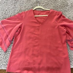 Ladies XL blouse coral colored